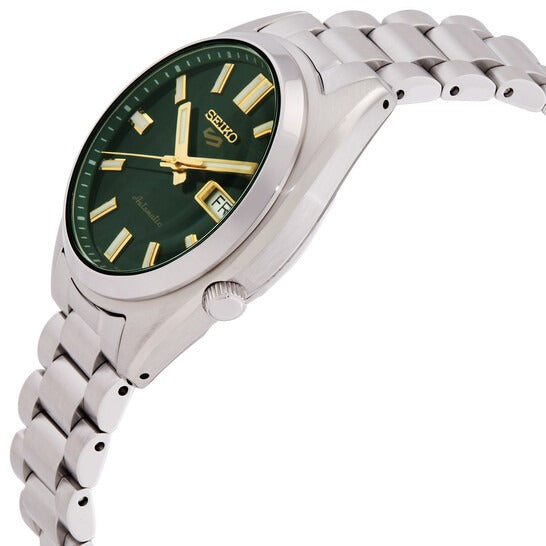 Seiko 5 Sports Automatic Green Dial Silver Steel Strap Watch for Men - SRPL57K1 - Image 4